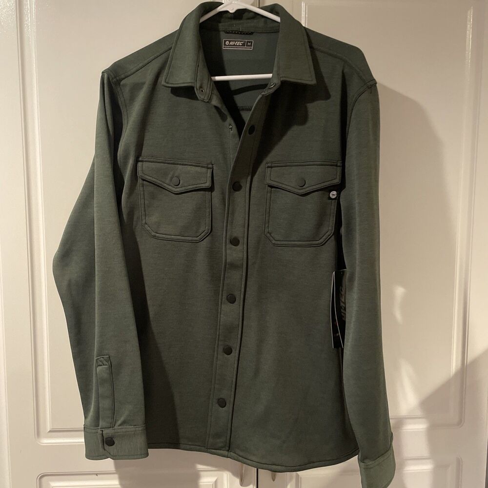Hi-Tec Men's Zuni Long Sleeve Fleece Shirt Deep Forest Size M New W/Tags Thermal